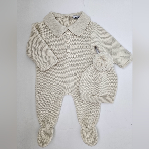 Babidu knit one piece with a matching hat